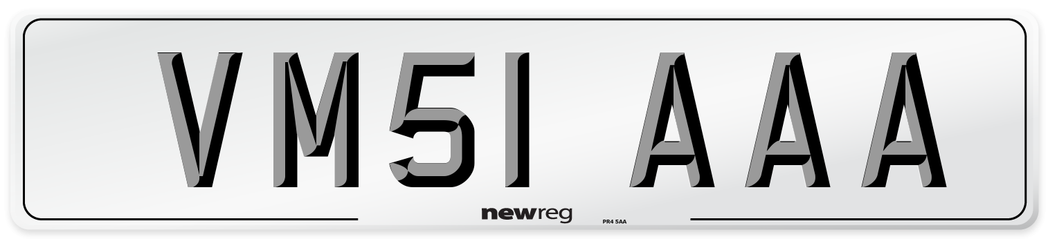 VM51 AAA Number Plate from New Reg